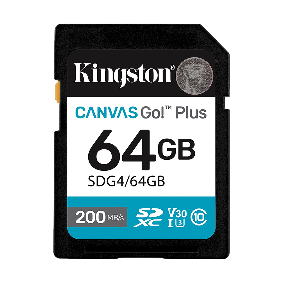 SD card Kingston 64 GB SDG4/64GB SDXC,r/w:200/100MB/s, DSLRs, mirrorless cameras, 4K video