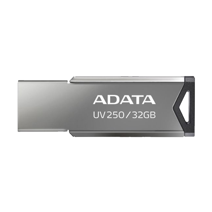 USB Memory stick Adata 32GB UV250 2.0 Silver Metal Style AUV250-32G-RBK