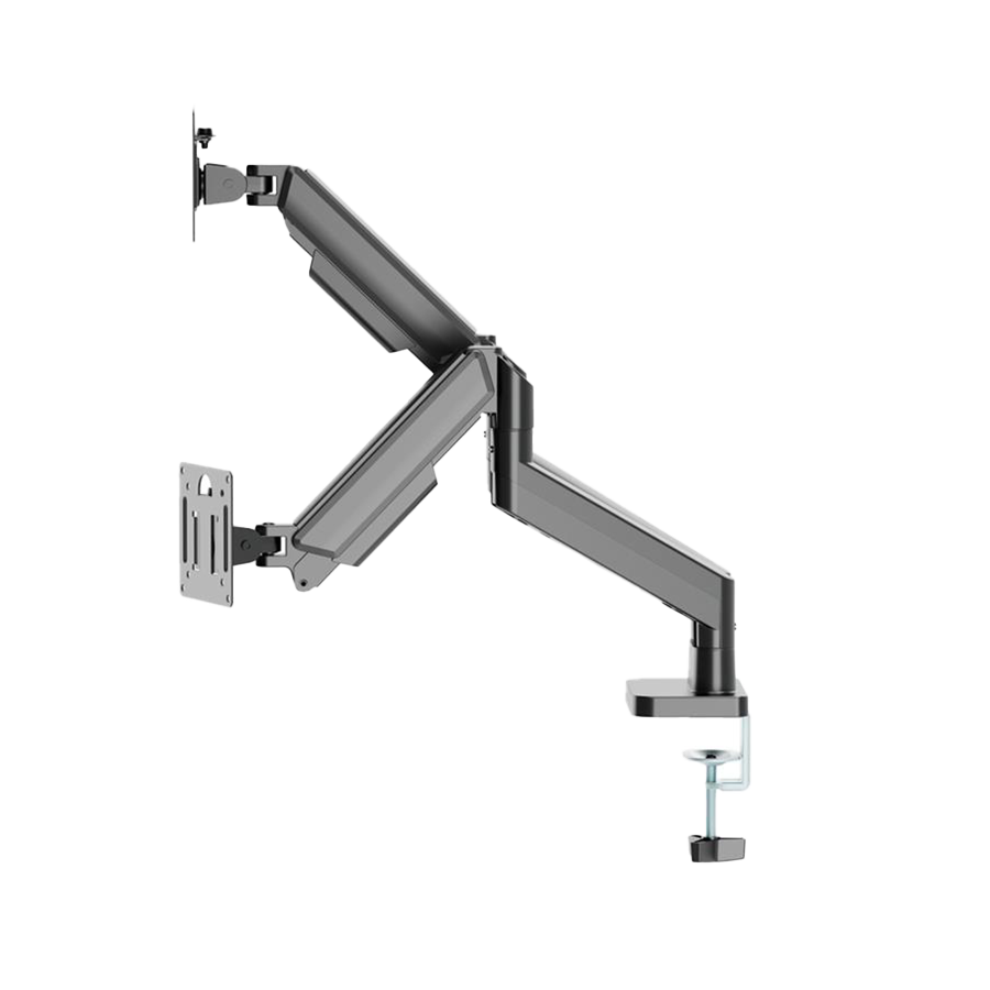 NOSAČ ZA DVA MONITORA GEMBIRD MA-DA2-06, montaža na sto, 17" up to 32", up to 10 kg, black - Image 2
