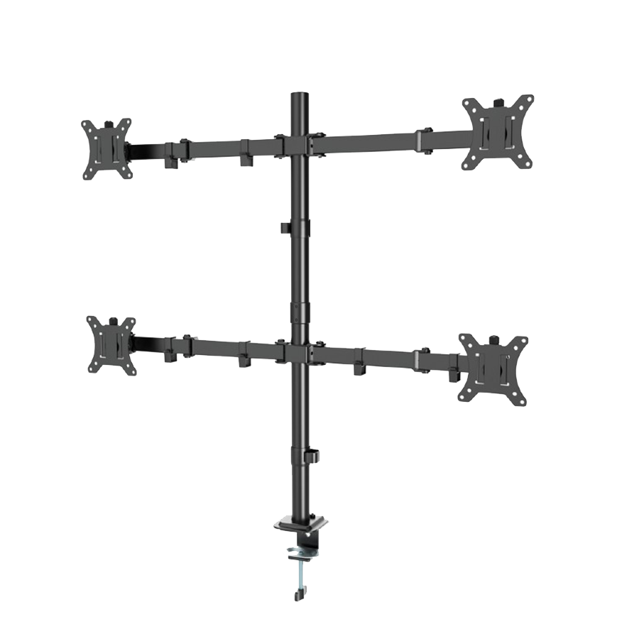 NOSAČ ZA ČETRI MONITORA GEMBIRD MA-D4-01, montaža na stol, (tilting, swivel), 13”-32”, up to 10 kg - Image 2