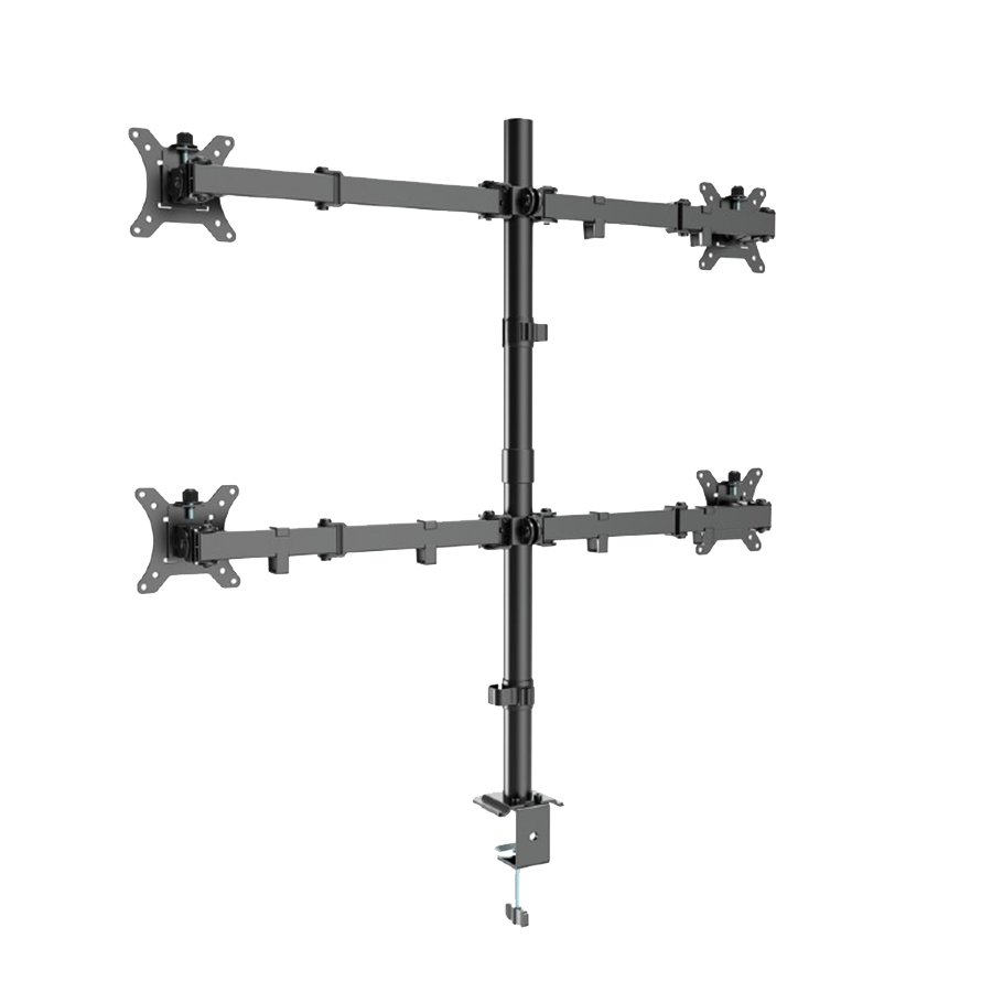 NOSAČ ZA ČETRI MONITORA GEMBIRD MA-D4-01, montaža na stol, (tilting, swivel), 13”-32”, up to 10 kg - Image 3