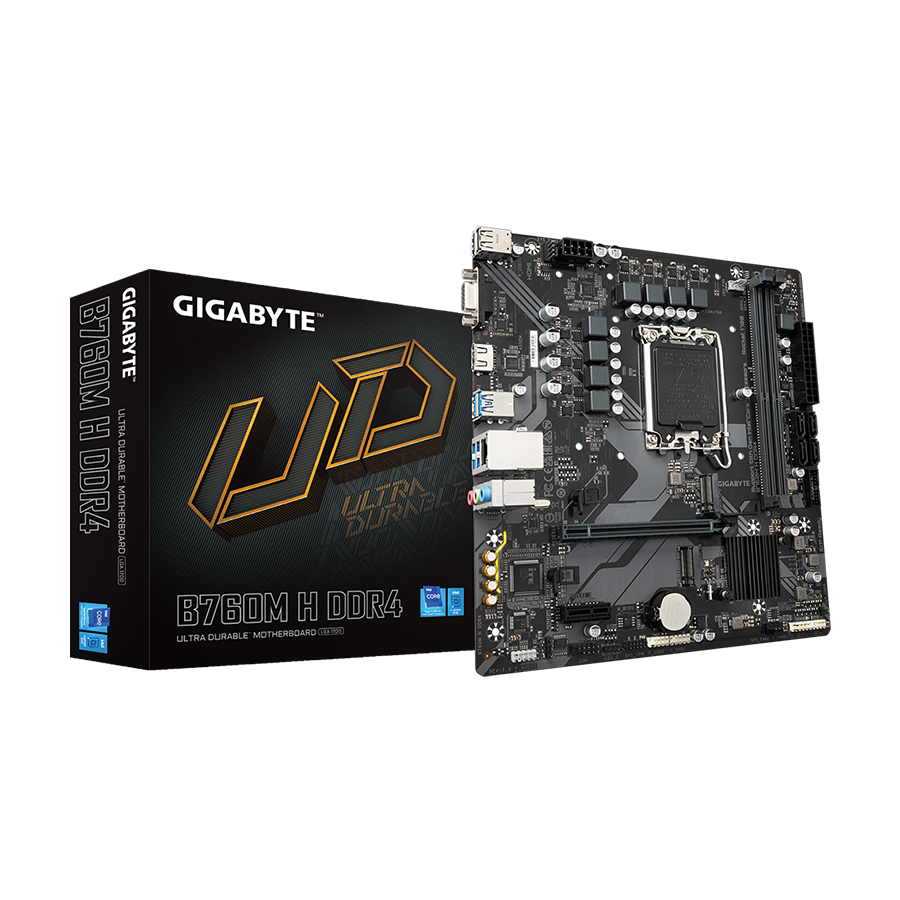 Gigabyte MB B760M H DDR4 LGA1700; 2xDDR4; 2xM.2; 4xSATA 12xUSB; HDMI, DP; mATX