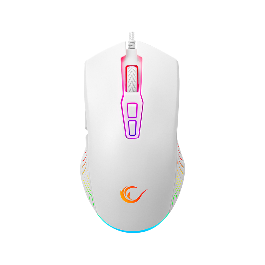 Miš gaming RAMPAGE SMX-G68 SPEAR Full RGB 7200DPI White 7D Macro Gaming Mouse - Image 2
