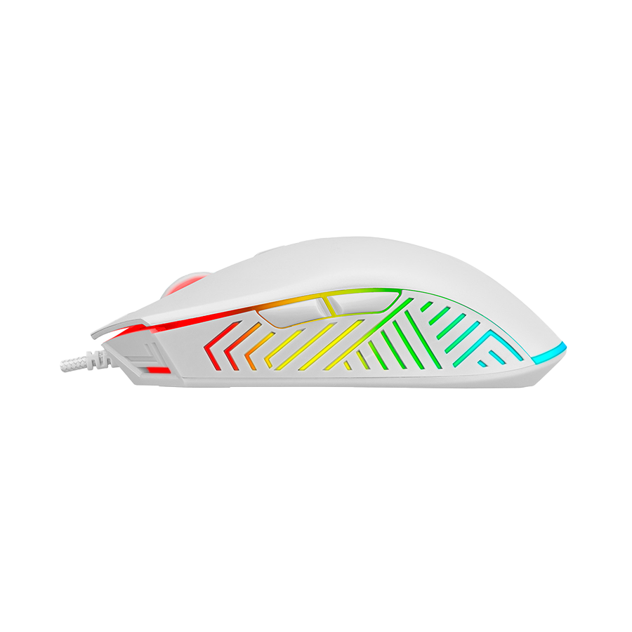 Miš gaming RAMPAGE SMX-G68 SPEAR Full RGB 7200DPI White 7D Macro Gaming Mouse - Image 4