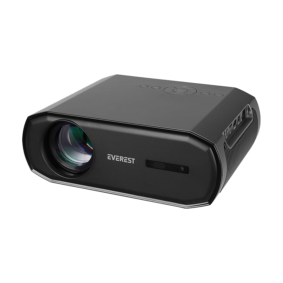 Projektor EVEREST PJ06 Grey/Black Auto Focus 1080P 9800 Lumens Android 9.0 4K Supported Full HD Projection Device with Tripod