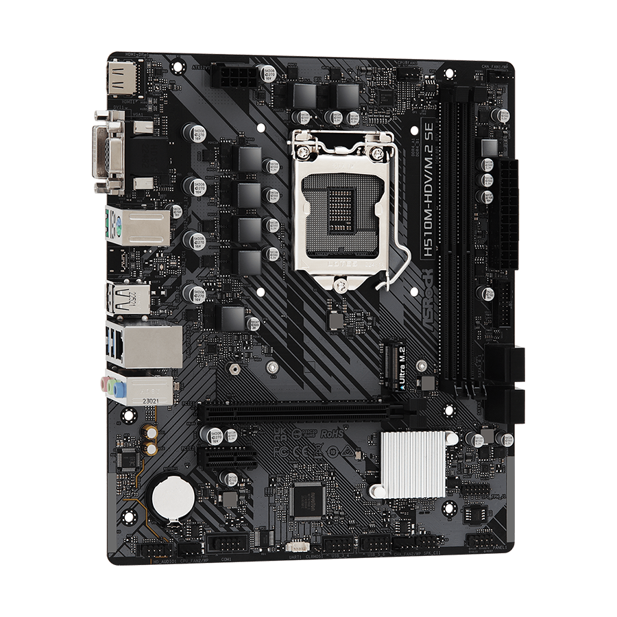 ASROCK MB H510M-HDV/M.2 SE Intel H470, LGA1200, 2xDDR4 M.2, VGA, DVI, HDMI, micro ATX - Image 2