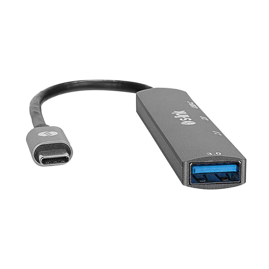 USB HUB S-link SWV-USBC023 4 in 1 Gray Metal TypeC to 2*USB2.0 USB 3.0, PD Type C Adapter, 39871 - Image 2