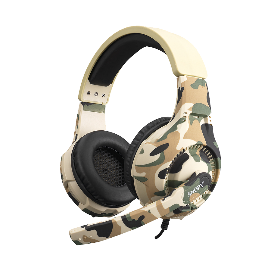 Slušalice sa mikrofonom gaming Snopy SN-8800 GAMETIME Camouflage Pattern PC 3,5M PS4-XBOX-Mobile Gaming Headset with Adjustable Microphone, 32595