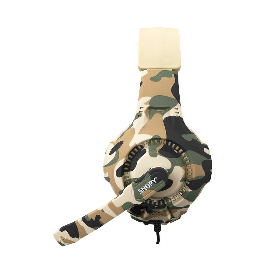 Slušalice sa mikrofonom gaming Snopy SN-8800 GAMETIME Camouflage Pattern PC 3,5M PS4-XBOX-Mobile Gaming Headset with Adjustable Microphone, 32595 - Image 3