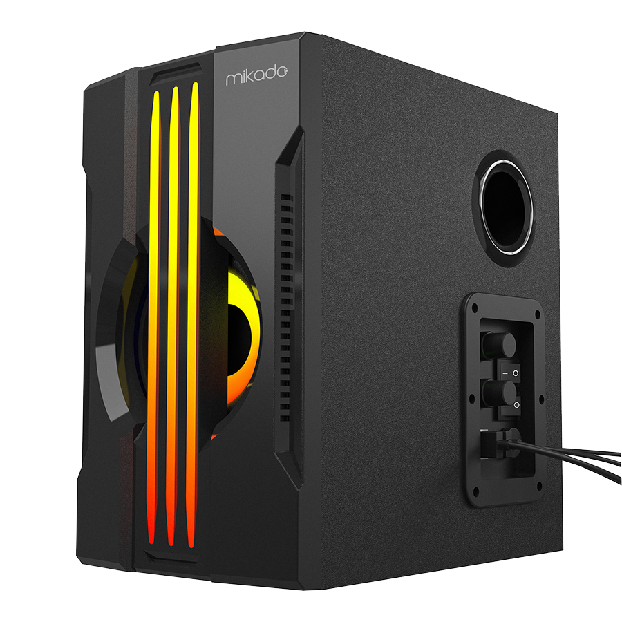 Zvučnici 2.1 gaming Mikado MD-254 2 1 25W (5W*2 15W) USB SD FM FM Bluetooth supported RGB sound system, 40116 - Image 4