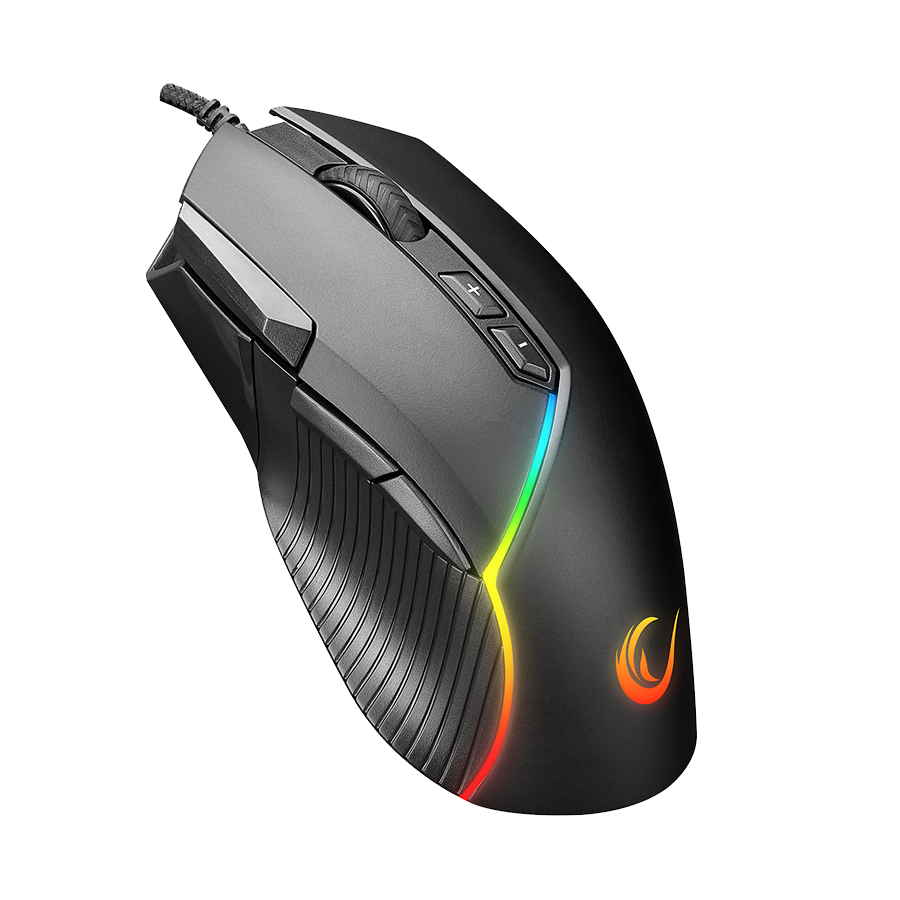 Miš gaming RAMPAGE SMX-G39 COMFORT Usb 8D+ Extra Shot Button 7200dpi RGB Led Programable, 35496