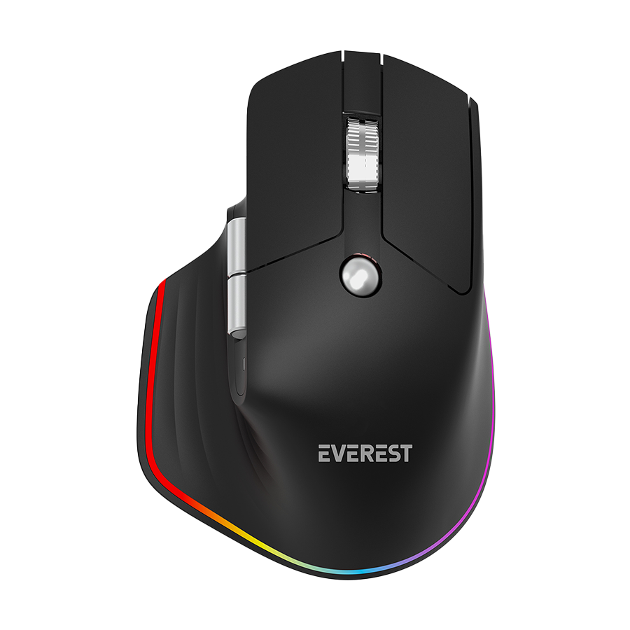 Miš Everest SMW- 178 Handy 2in1 Bluetooth 2,4GHz Black Rechargeable 4000 DPI Horizontal/Vertical Wheel Ergonomic RGB Mouse, 41042 - Image 2