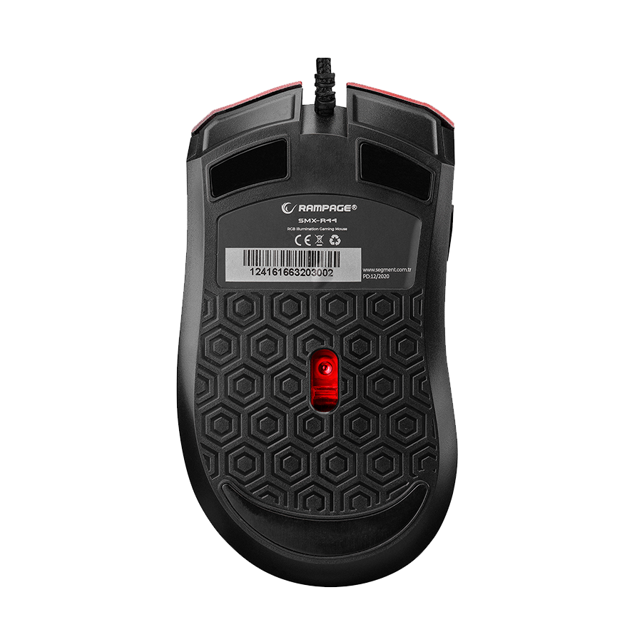 Miš gaming RAMPAGE SMX-R44 V2 Macrol Red 2800 DPI RGB LED 80 Million Huano Switch Gaming Player Mouse, 41490 - Image 6