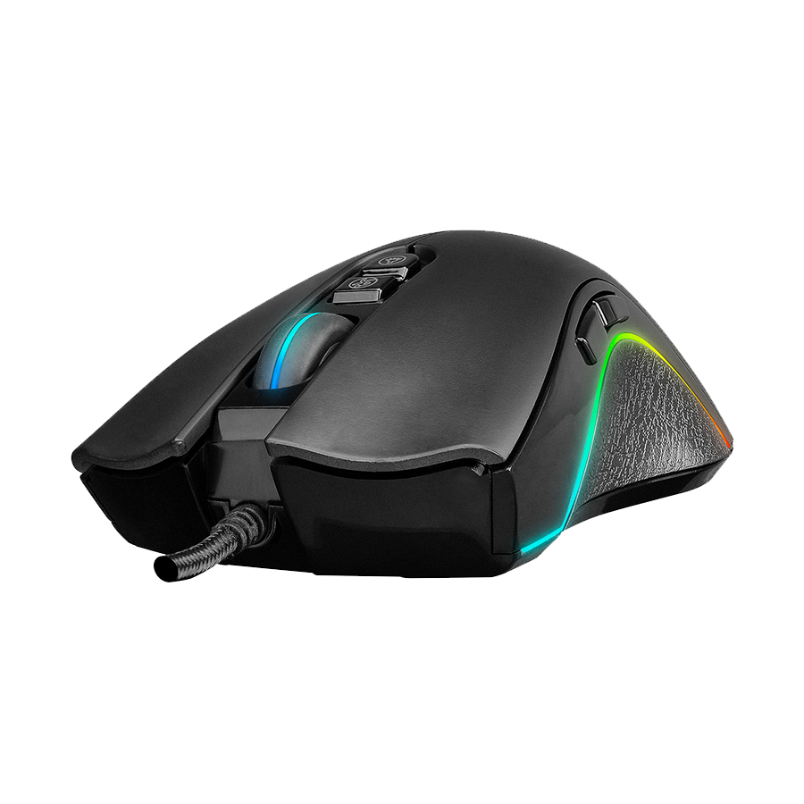 Miš gaming RAMPAGE SMX-R22 PhoenIX V2 Black, 7 key RGB 12800DPI, 31393 - Image 3