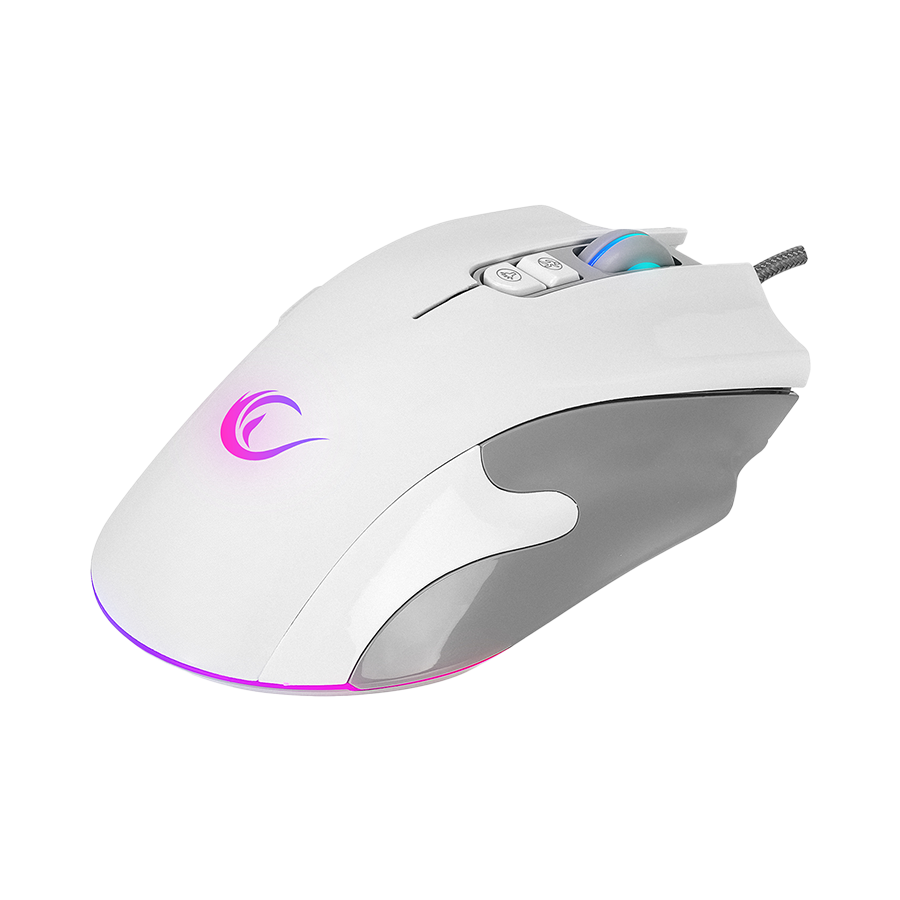 Miš gaming RAMPAGE SMX-R22 PhoenIX V2 White 7 key RGB 12800DPI, 39102 - Image 6