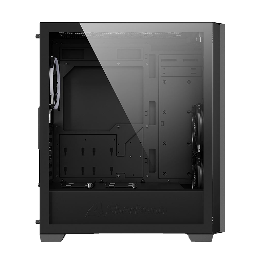 Kućište SHARKOON gaming, VS9 Black RGB ATX, Tempered Glass, ventilator 3x120mm - Image 4