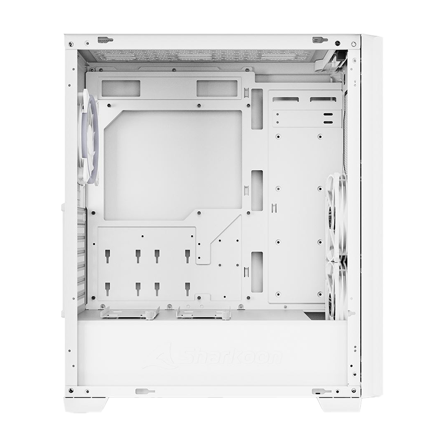 Kućište SHARKOON gaming, VS9 White RGB ATX, Tempered Glass, ventilator 3x120mm - Image 5