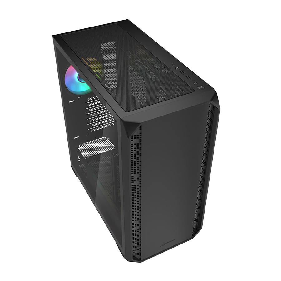 Kućište SHARKOON gaming, AK2 RGB Black ATX, ventilator 2x120mm - Image 3