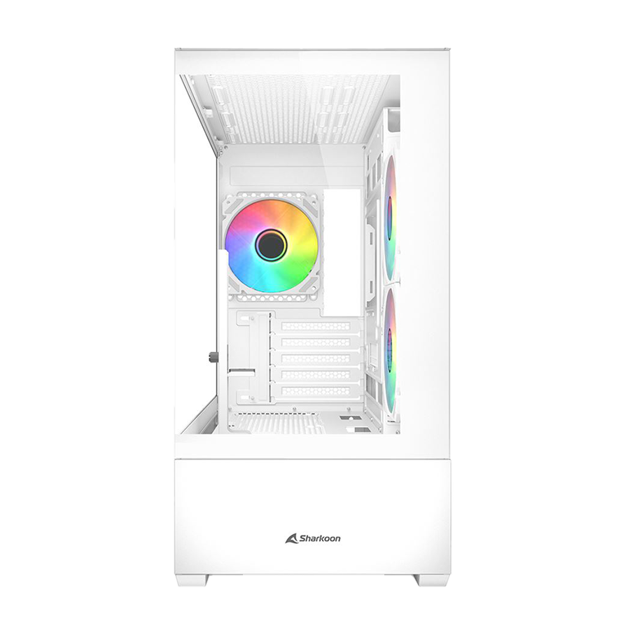 Kućište SHARKOON gaming, MK6 RGB White mATX, ventilator 3x120mm - Image 2