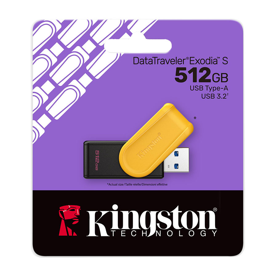 USB Memory stick Kingston 512GB, USB3.2, DTXS/512GB DataTraveler Exodia S Orange - Image 3