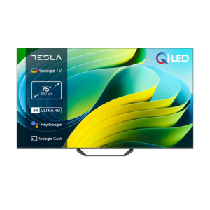 TESLA QLED TV 75" Q75E655GUS UHD Google TV, DVB-T/T2/C/S/S2;HDMIx3:USBx2:CI;2x12W Box Zvucnici
