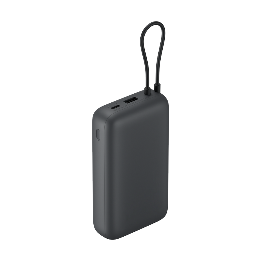 Xiaomi powerbank 20000 mAh 18W integrisani kabl, sivi, BHR9740GL