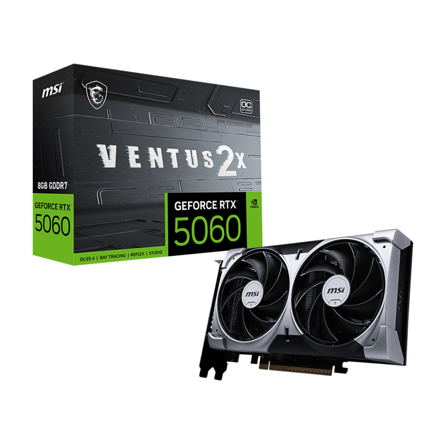 VGA MSI NVIDIA GeForce RTX 5060 8G VENTUS 2X OC 8GB GDDR7, 128bit, 3xDP, 1xHDMI