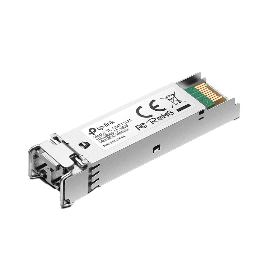 TP-Link SM311LM Omada 1000Base-SX MMF Mini GBIC Module, Multi-mode MiniGBIC module, Supports Digital Diagnostic Monitoring (DDM), Compatible with Smal