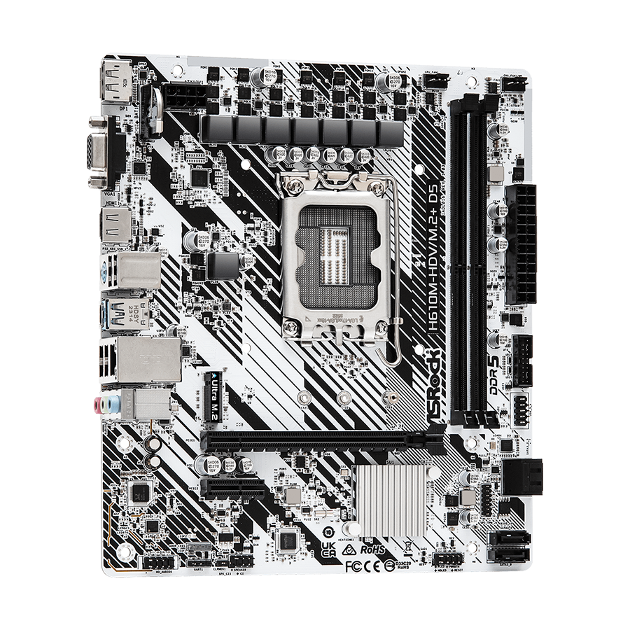 ASROCK MB H610M-HDV/M.2+ D5 Intel H610;2xDDR5;VGA,HDMI,DP micro ATX, H610M-HDV/M.2PLUSD5 - Image 2