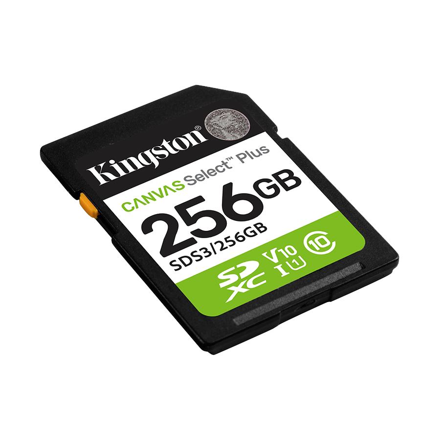 SD card Kingston 256 GB SDS3/256GB Class10 Canvas Select Plus SD adapter;100MBs Read,Class 10 UHS-I - Image 2