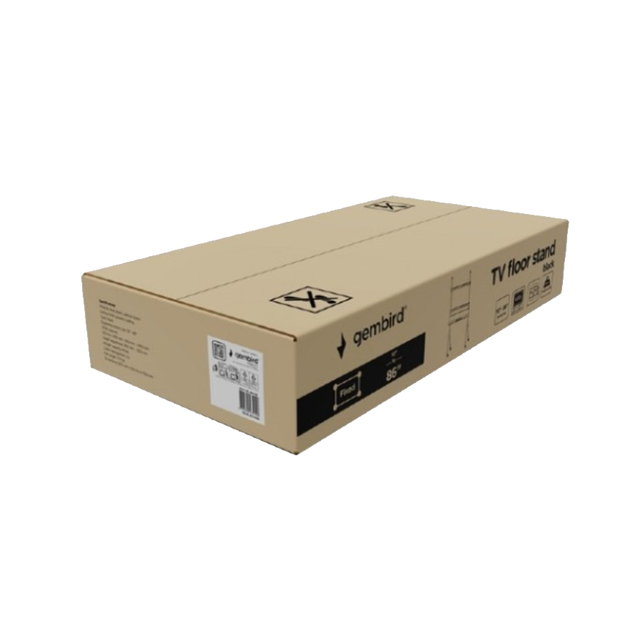 Nosač za TV na stalku sa točkovima GEMBIRD TVS-86F-02, 55" - 86", black - Image 4