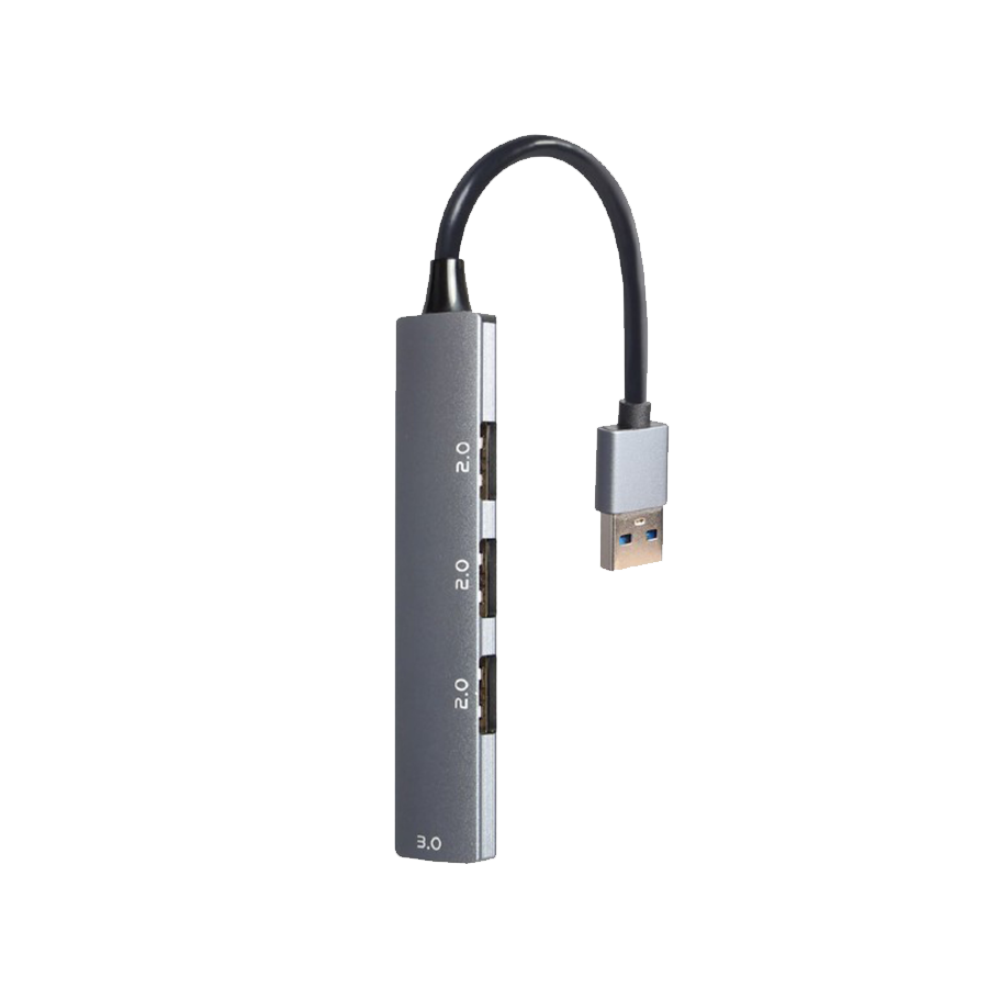 USB HUB 4-port USB hub (USB3 x 1 port, USB2 x 3 ports), silver GEMBIRD UHB-U3P1U2P3-02 - Image 3