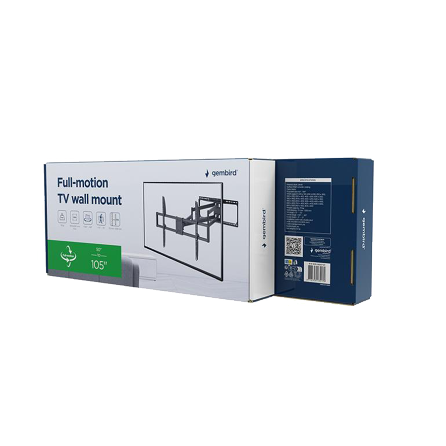 Zidni nosač GEMBIRD WM-105ST-01, Full-motion TV wall mount, 50" - 105'' - Image 6
