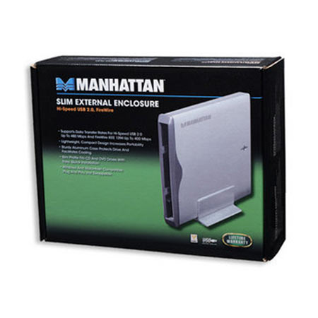 Kućište za externi 5,25" DVD MANHATTAN, Slim IDE, USB+FireWire, 702928 - Image 6