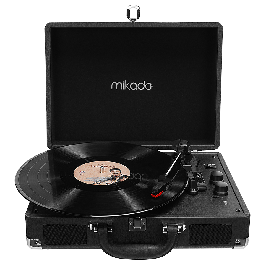 Gramofon Mikado Nostalgia MN-P317 Black Turntable + Rca + Bluetooth Supported Music Box, 22397 - Image 2