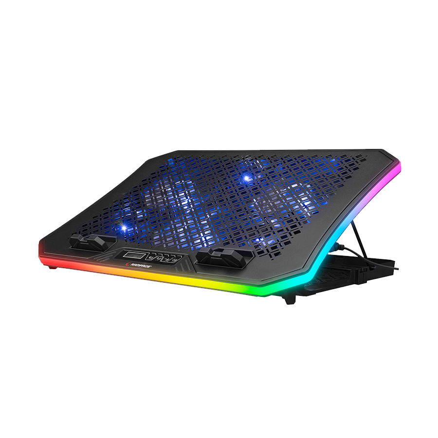 Postolje za notebook gaming Rampage AD-RC34 METAFOR Black 6 Fan RGB Illuminated 10"-19", 36312