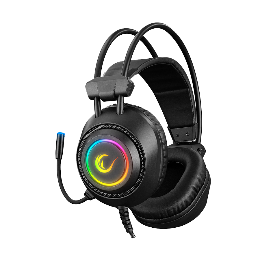 Slušalice sa mikrofonom gaming RAMPAGE RM-K19 RAGING PLUS Black USB 7.1 Version RGB Led Gaming Headset with Microphone, 32915 - Image 2