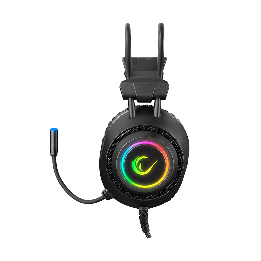 Slušalice sa mikrofonom gaming RAMPAGE RM-K19 RAGING PLUS Black USB 7.1 Version RGB Led Gaming Headset with Microphone, 32915 - Image 3