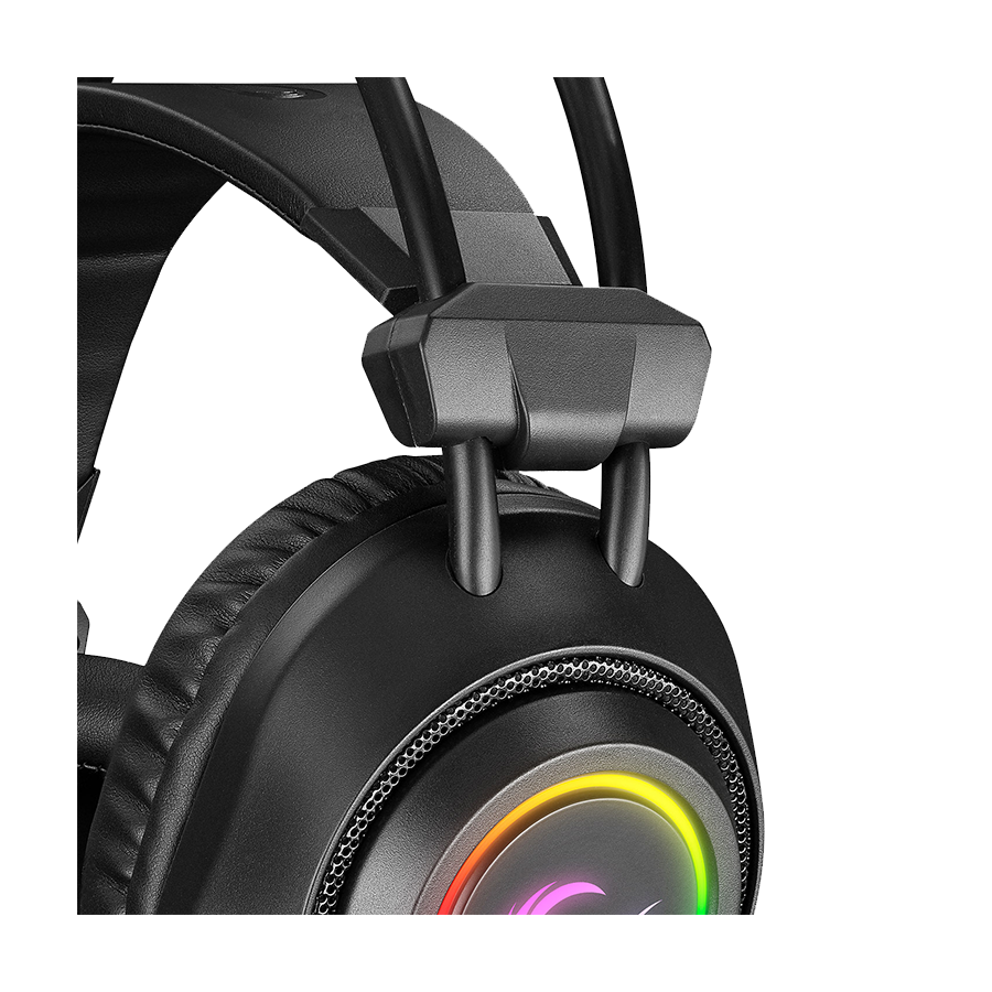 Slušalice sa mikrofonom gaming RAMPAGE RM-K19 RAGING PLUS Black USB 7.1 Version RGB Led Gaming Headset with Microphone, 32915 - Image 4