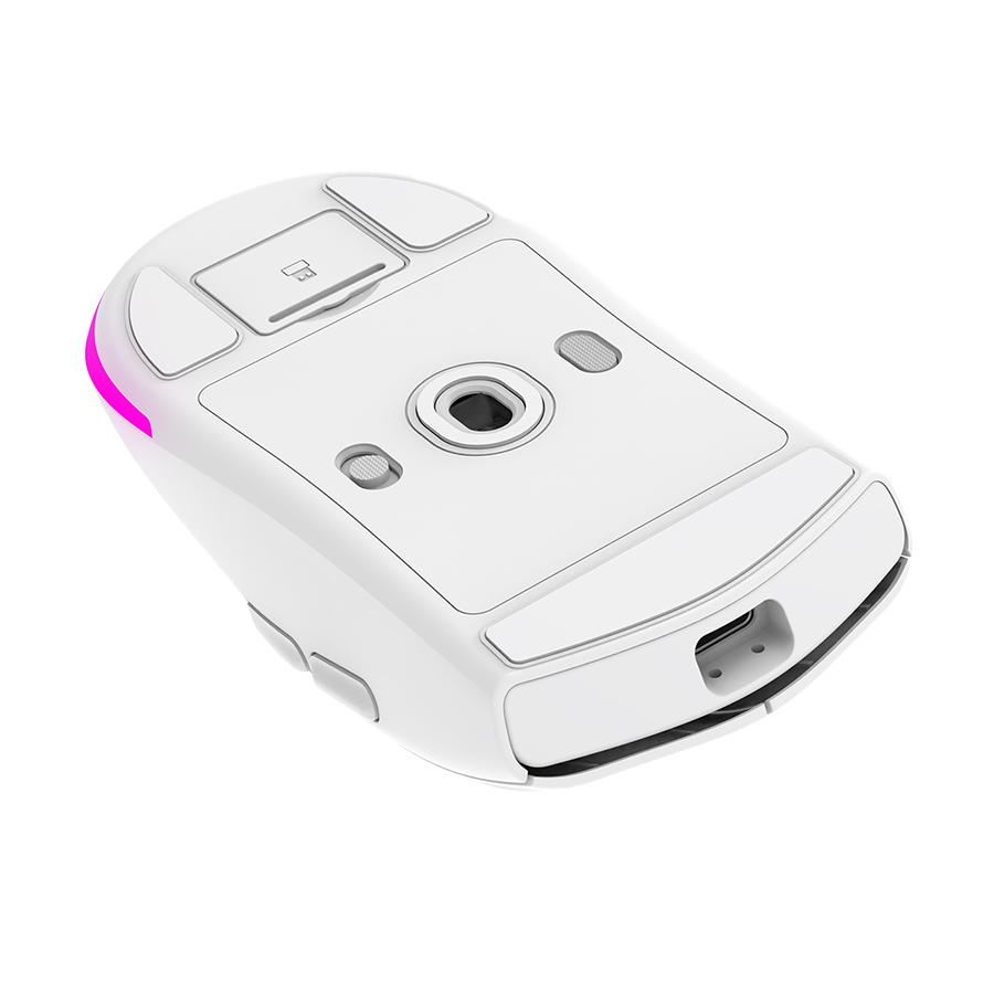 Miš gaming RAMPAGE PROTE M5 Pro Wireless White RGB LED Charged 26000 DPI 3395 Sensor, 41247 - Image 5