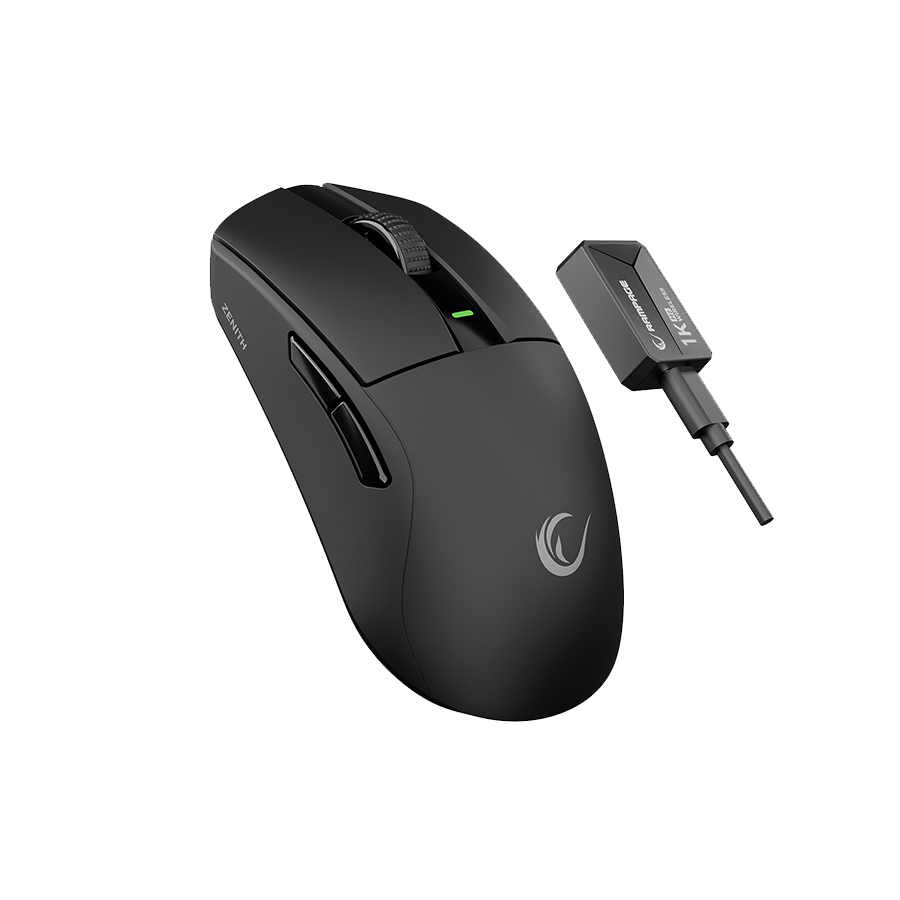 Miš gaming RAMPAGE Zenith Bt Wired 2.4g Black Wireless Paw3395 Nordic 52833 MCU, 41653