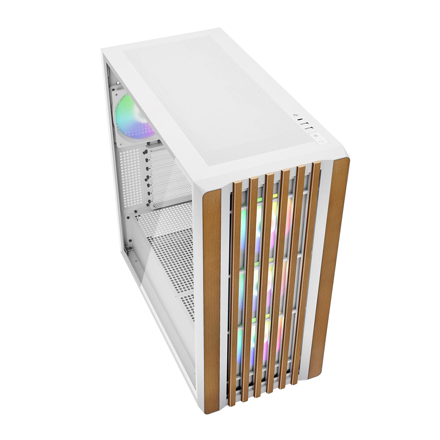 Kućište SHARKOON gaming, Rebel C70G RGB ATX White, ventilator 4x120mm - Image 3