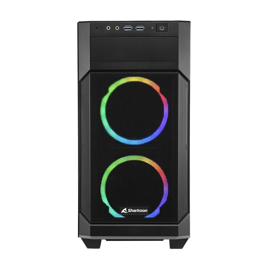 Kućište SHARKOON gaming, V1000 RGB, ventilator 3x 120mm, USB 3.0, mATX - Image 2