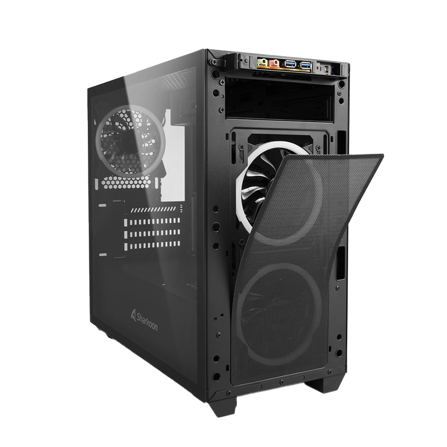 Kućište SHARKOON gaming, V1000 RGB, ventilator 3x 120mm, USB 3.0, mATX - Image 6