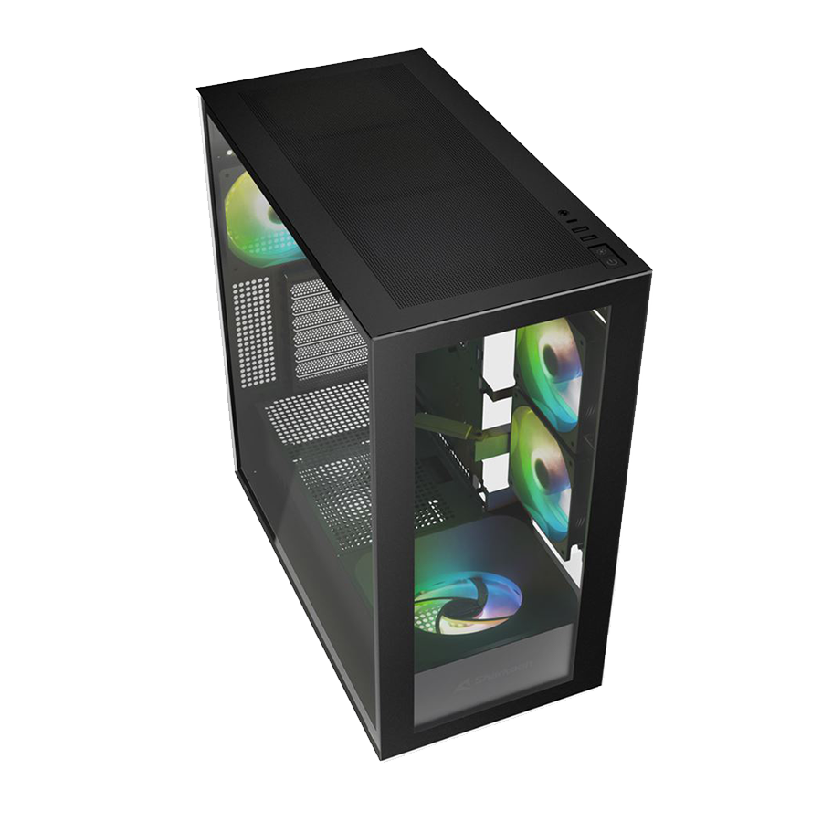 Kućište SHARKOON gaming, Rebel C60 RGB Black ATX, ventilator 4x120 - Image 3