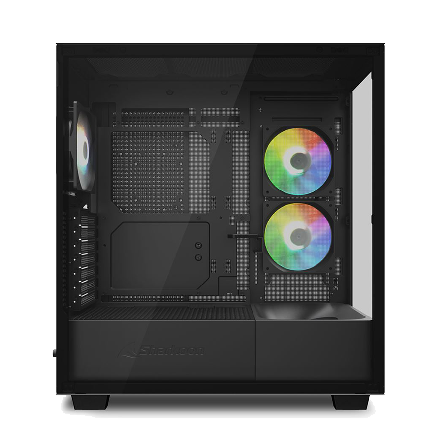 Kućište SHARKOON gaming, Rebel C60 RGB Black ATX, ventilator 4x120 - Image 5