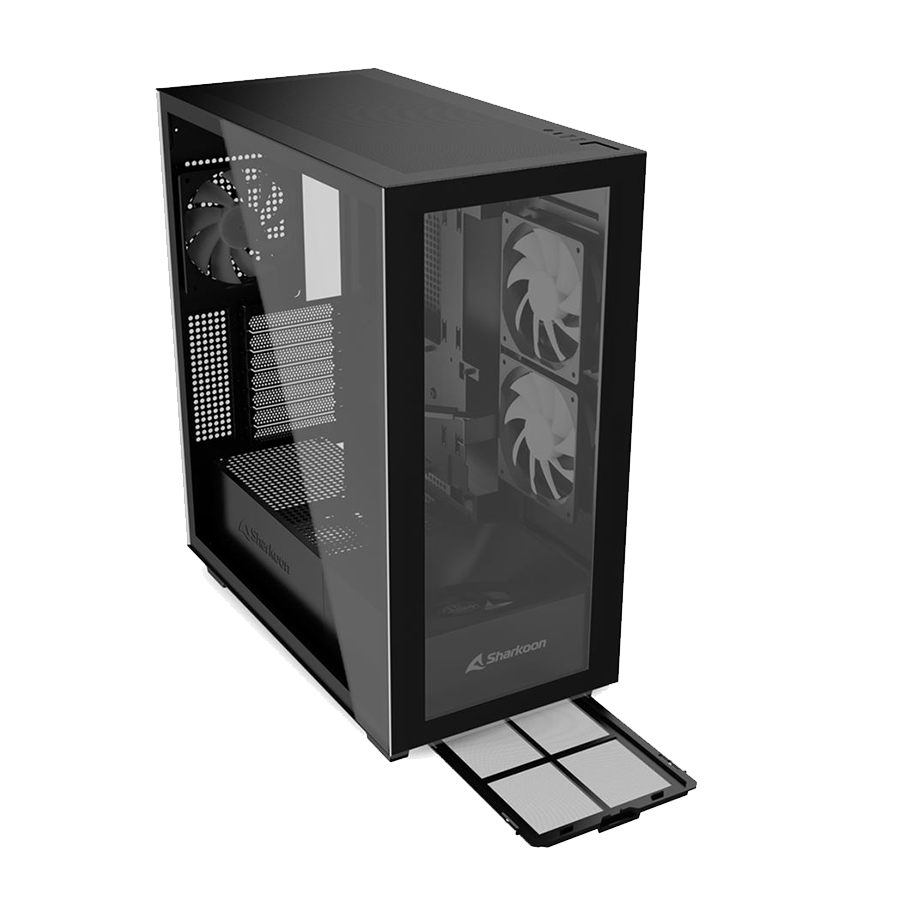 Kućište SHARKOON gaming, Rebel C60 RGB Black ATX, ventilator 4x120 - Image 9