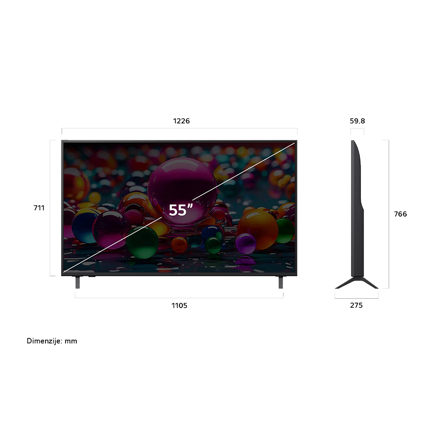 LG TV LED 55" 55UA74003LB - Image 4