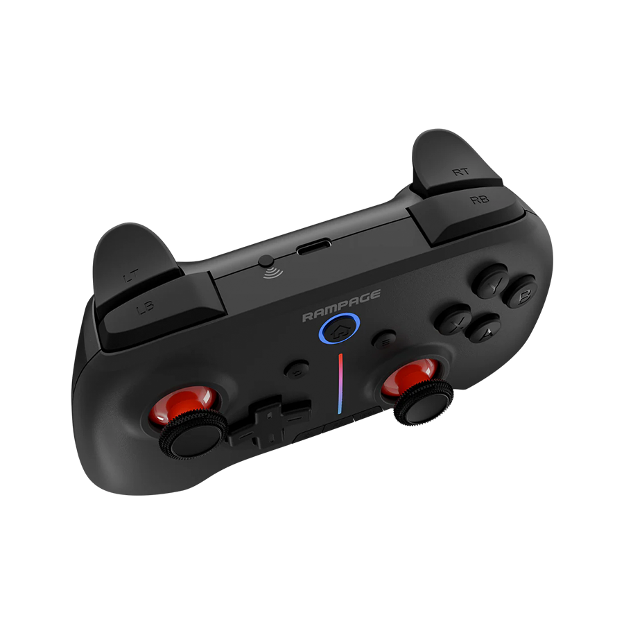 Game Pad gaming RAMPAGE HYDRA Black bluetooth wireles 2.4 GHz PC Gamepad RGB Joypad, 41047 - Image 4