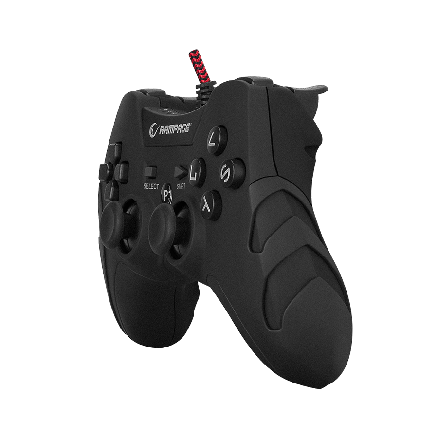 Game Pad gaming RAMPAGE Pulse Wave PS3/PC X INPUT Siyah USB 1.8m Joypad, 40718 - Image 3